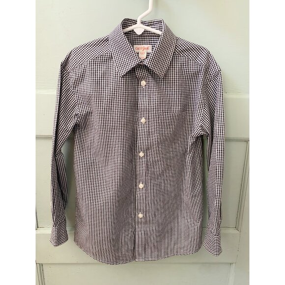 Cat & Jack Gingham Button Down Shirt • Black & White • Small (6/7 Years) - Picture 1 of 2
